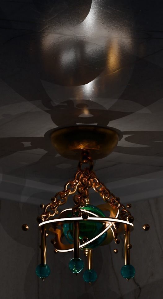 Futuristic chandelier 3D model | CGTrader