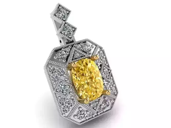 Octagonal Halo Pendant 2236