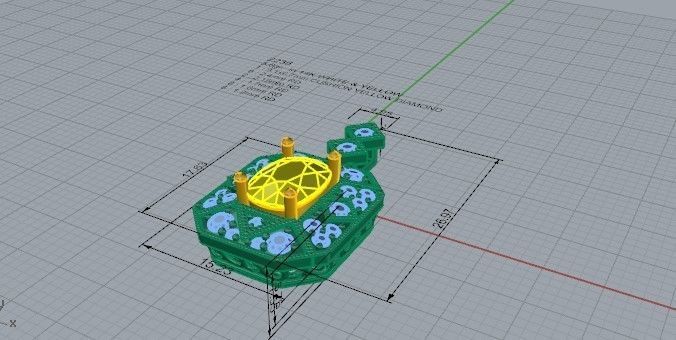 Octagonal Halo Pendant 2236 3D print model_5