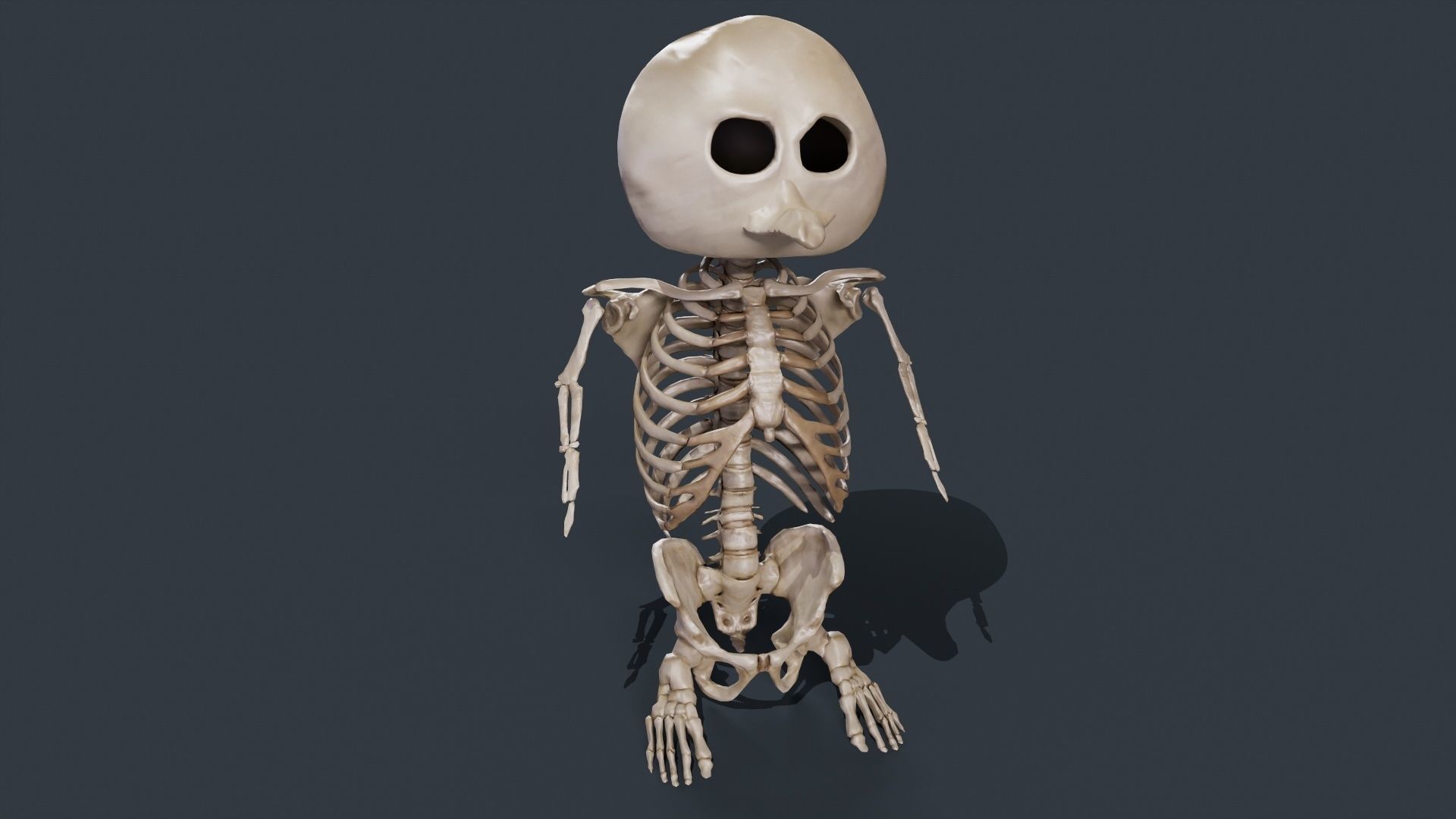 Penguin Skull Low-poly 3D model_1