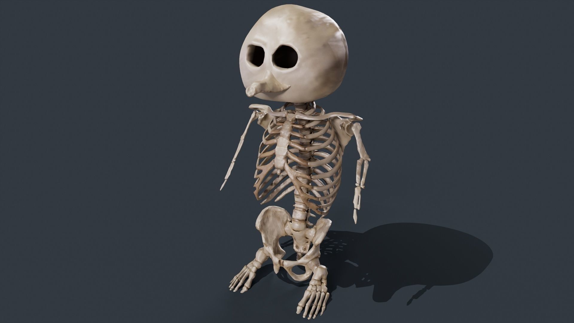 Penguin Skull Low-poly 3D model_2