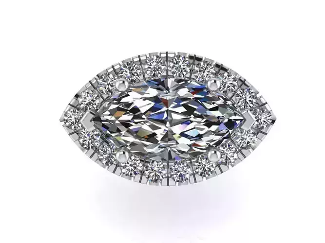 Marquise Halo Pendant 2237