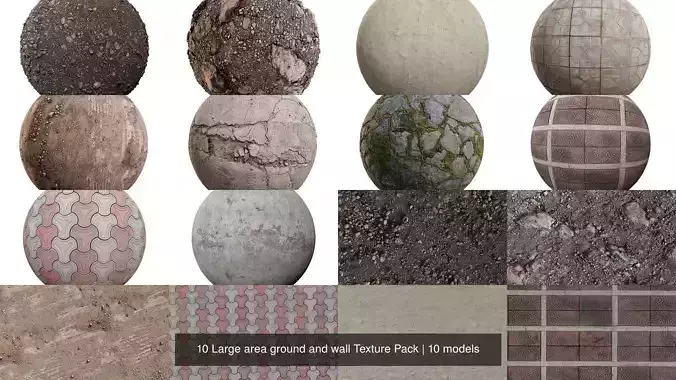10 Large area ground and wall Texture Pack