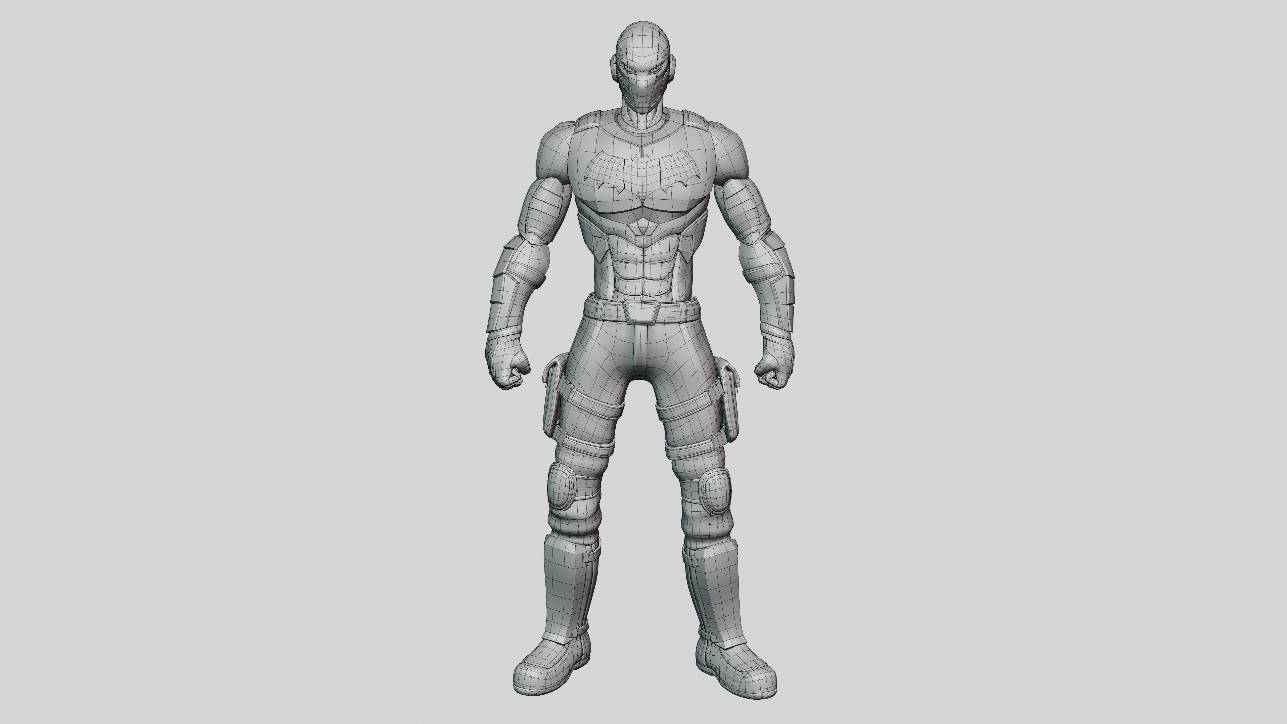 Red Hood Character Rig Low-poly 3D model_16