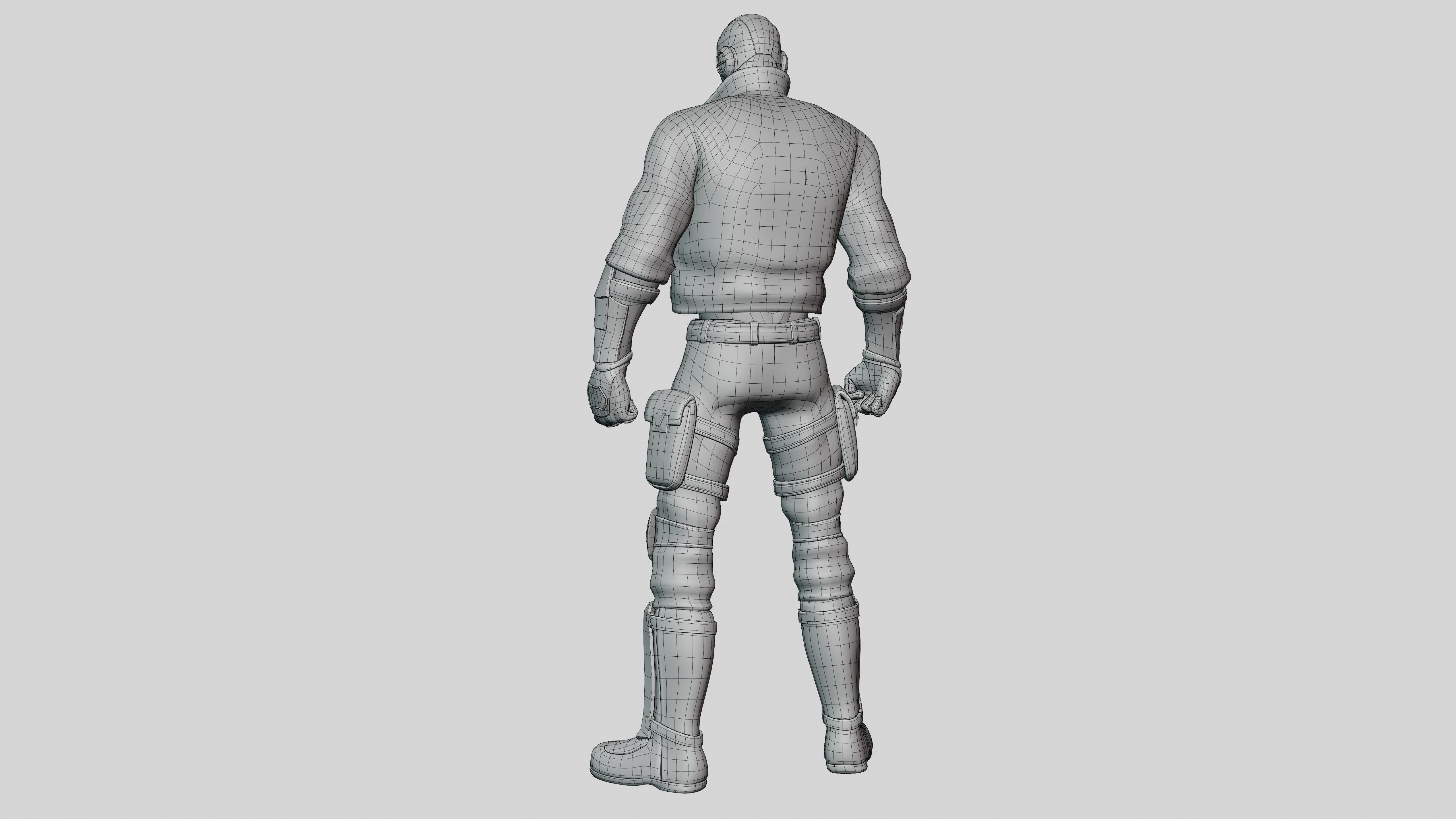 Red Hood Character Rig Low-poly 3D model_14