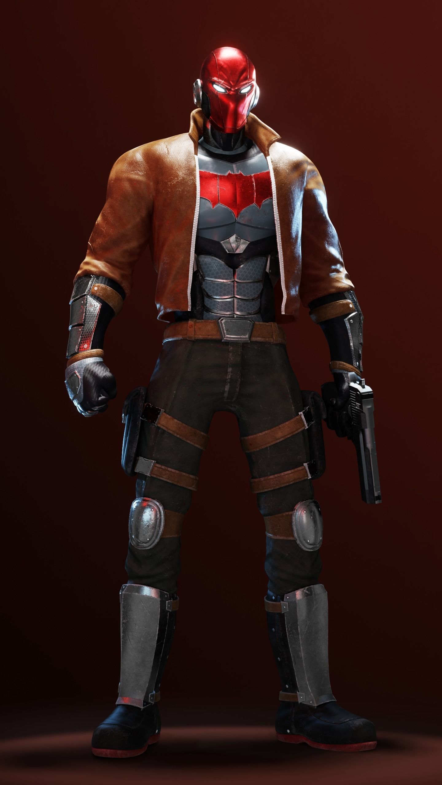 Red Hood Character Rig Low-poly 3D model_2