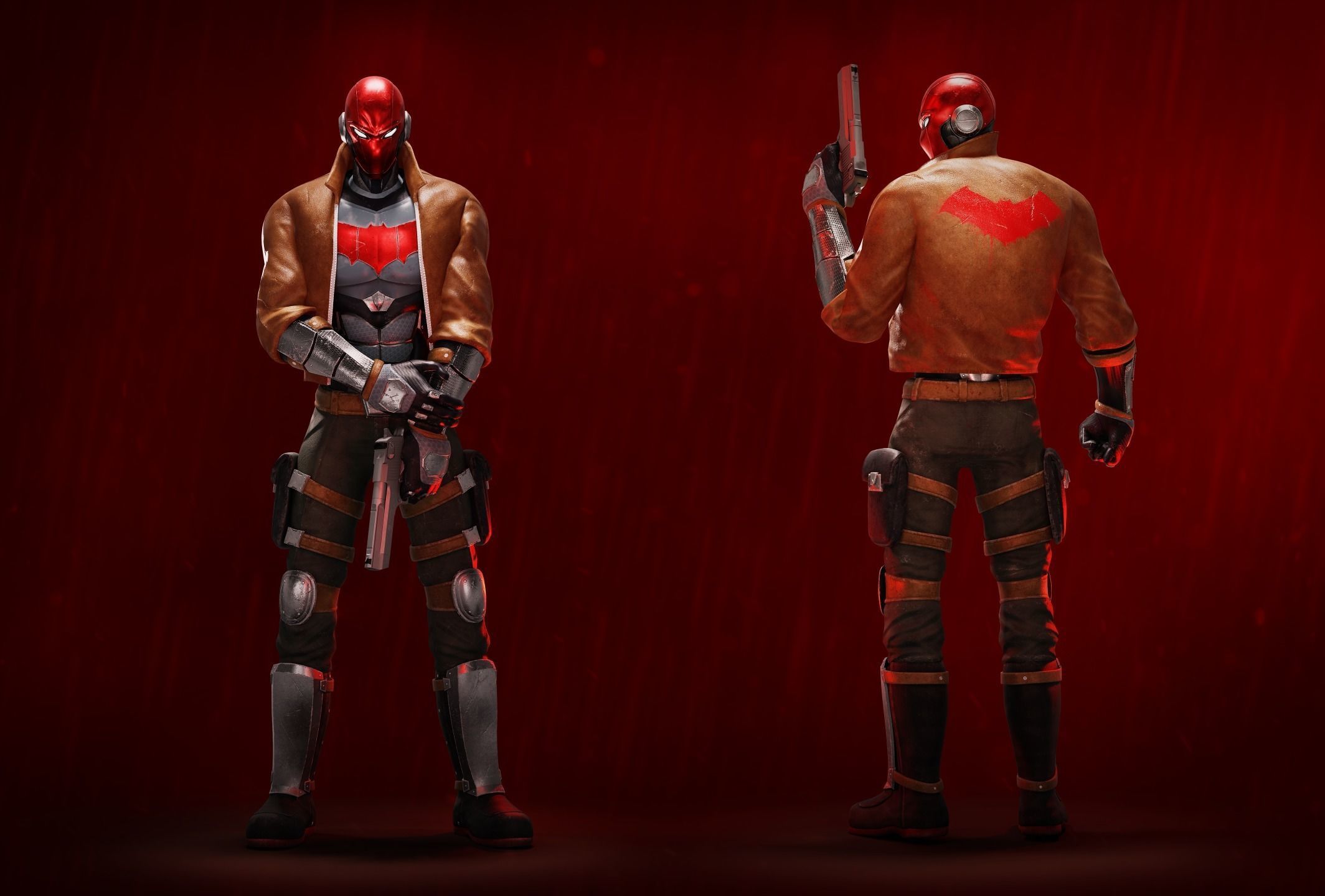 Red Hood Character Rig Low-poly 3D model_6
