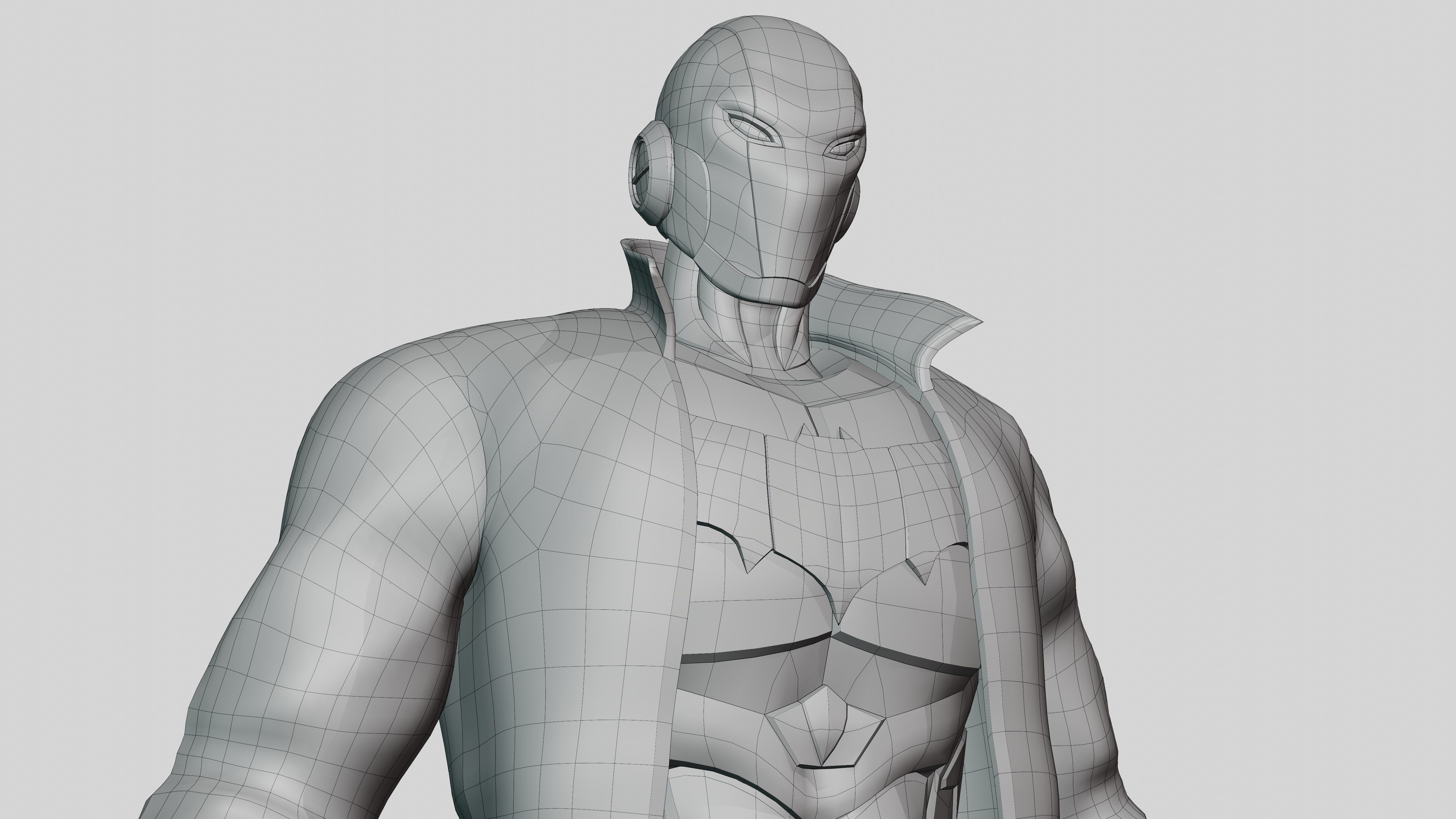 Red Hood Character Rig Low-poly 3D model_15