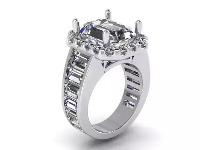 Octagonal Halo Ring 2239