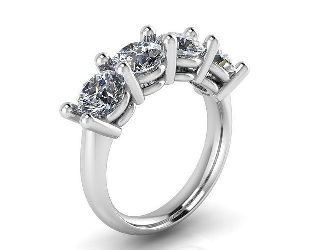 Round Diamond Basket Ring 2242 3D print model