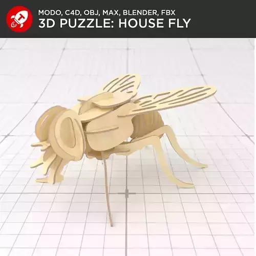 3D PUZZLE HOSUE FLY 3D model