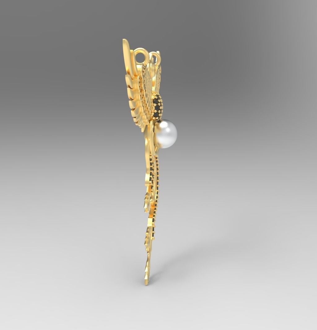 Necklaces Phoenix 3D print model_2