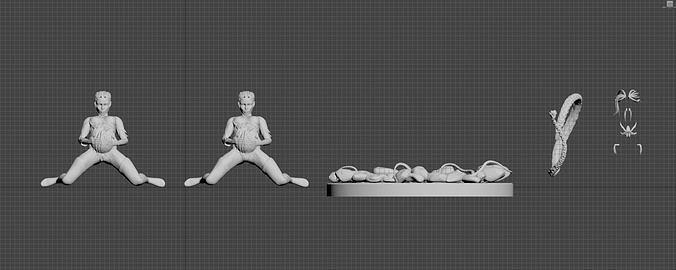Woman and Demon 3D print model