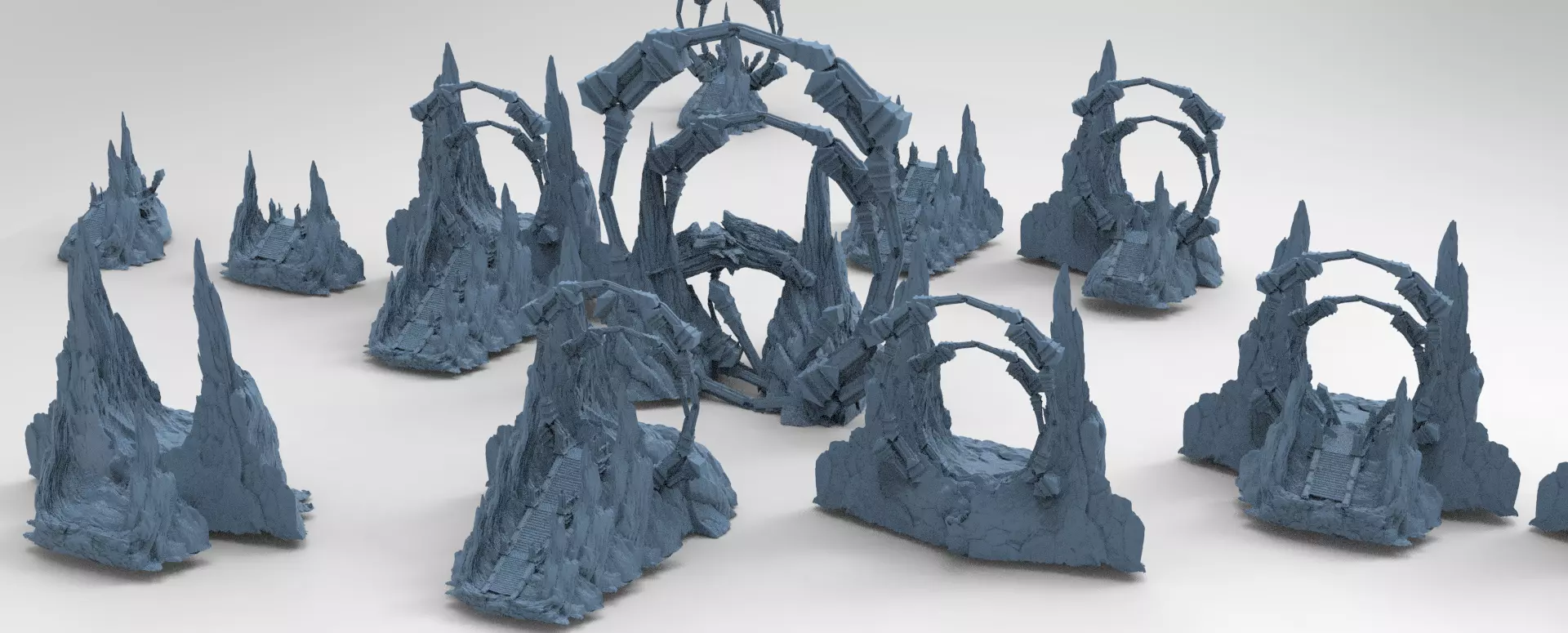 Hindu Gods Cliff collection full 3D model_0