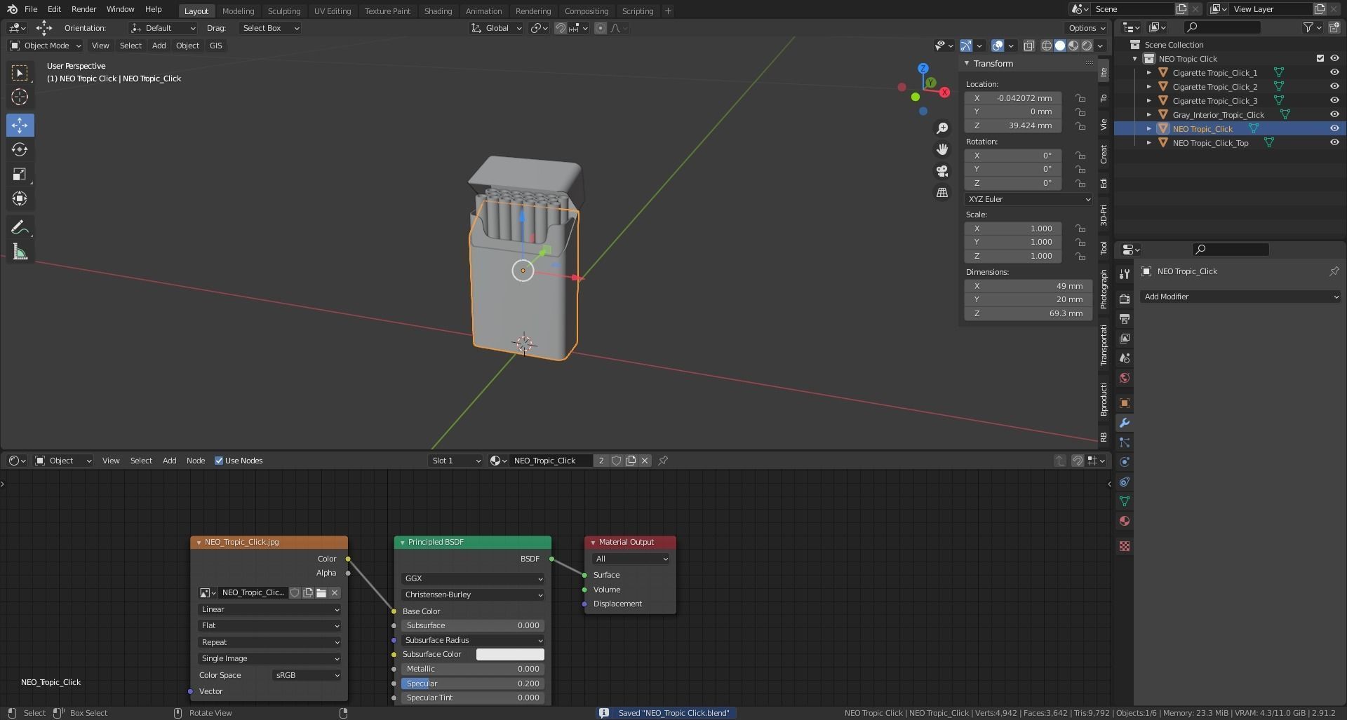 NEO Tropic Click for GLO Low-poly 3D model_6