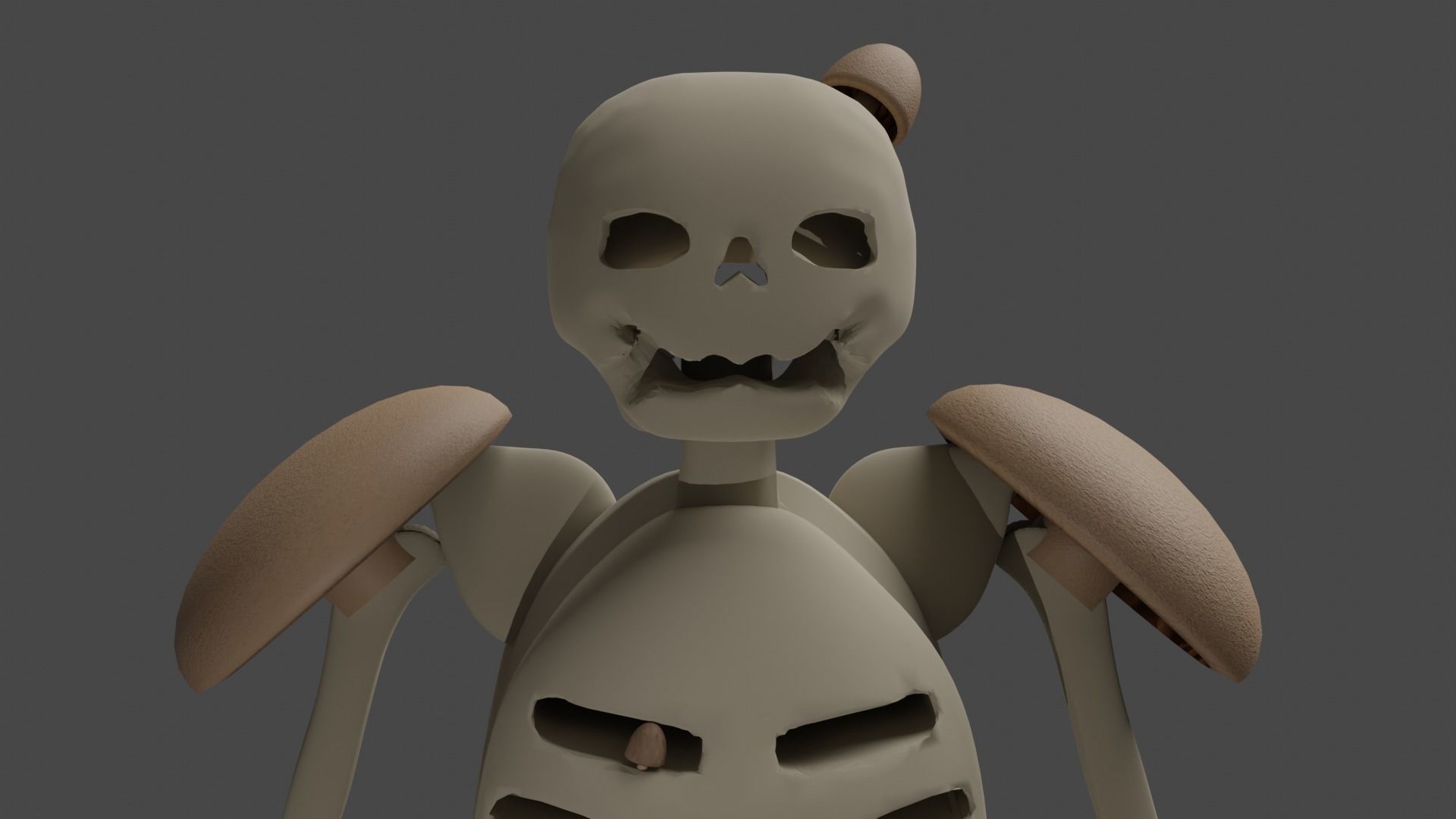 Fantasy skeleton - Mushroom Armour Low-poly 3D model_1