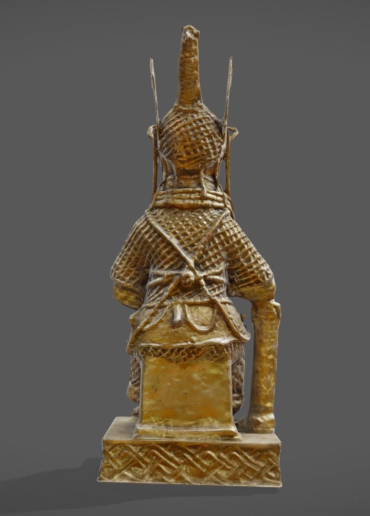 Oba Ozolua- Bronze Cast Low-poly 3D model_2