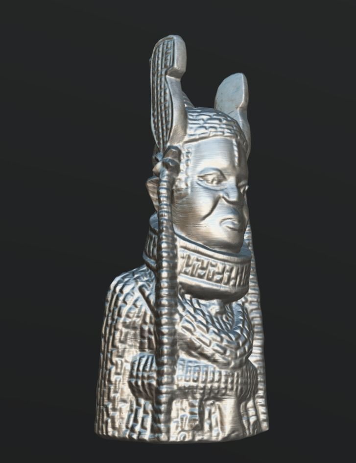 Oba Esigie - Wood work Low-poly 3D model_8
