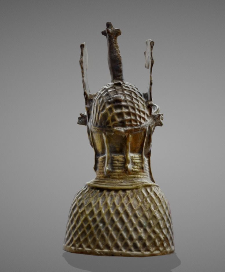 Oba Esigie - Bronze Bust Low-poly 3D model_2