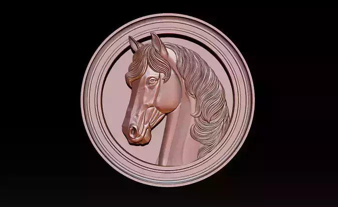 Horse head relief model for cnc router and 3D printing