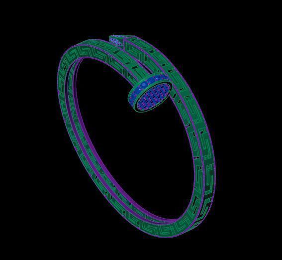 Bracelet 3D print model_2