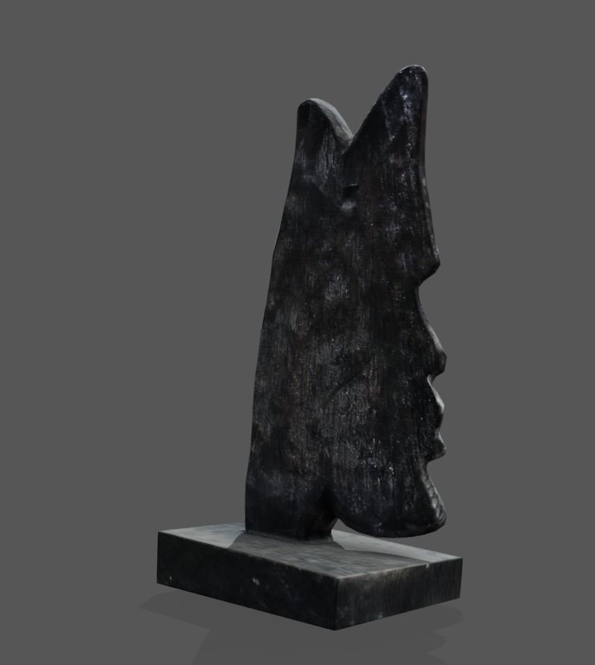 Wazobia Head Two-face Mask Low-poly 3D model_1