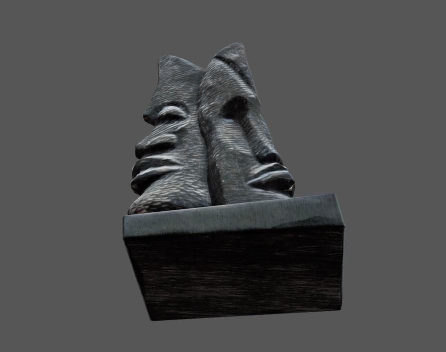 Wazobia Head Two-face Mask Low-poly 3D model_3