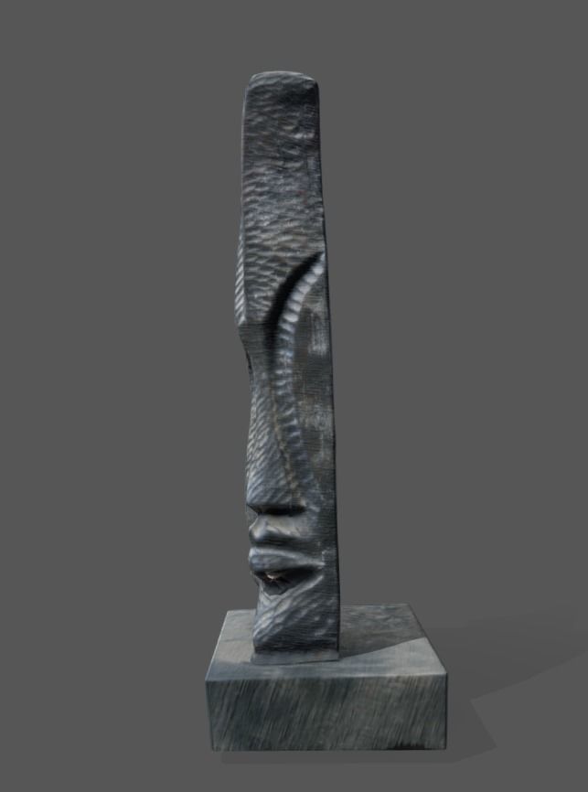 Wazobia Head Two-face Mask Low-poly 3D model_2