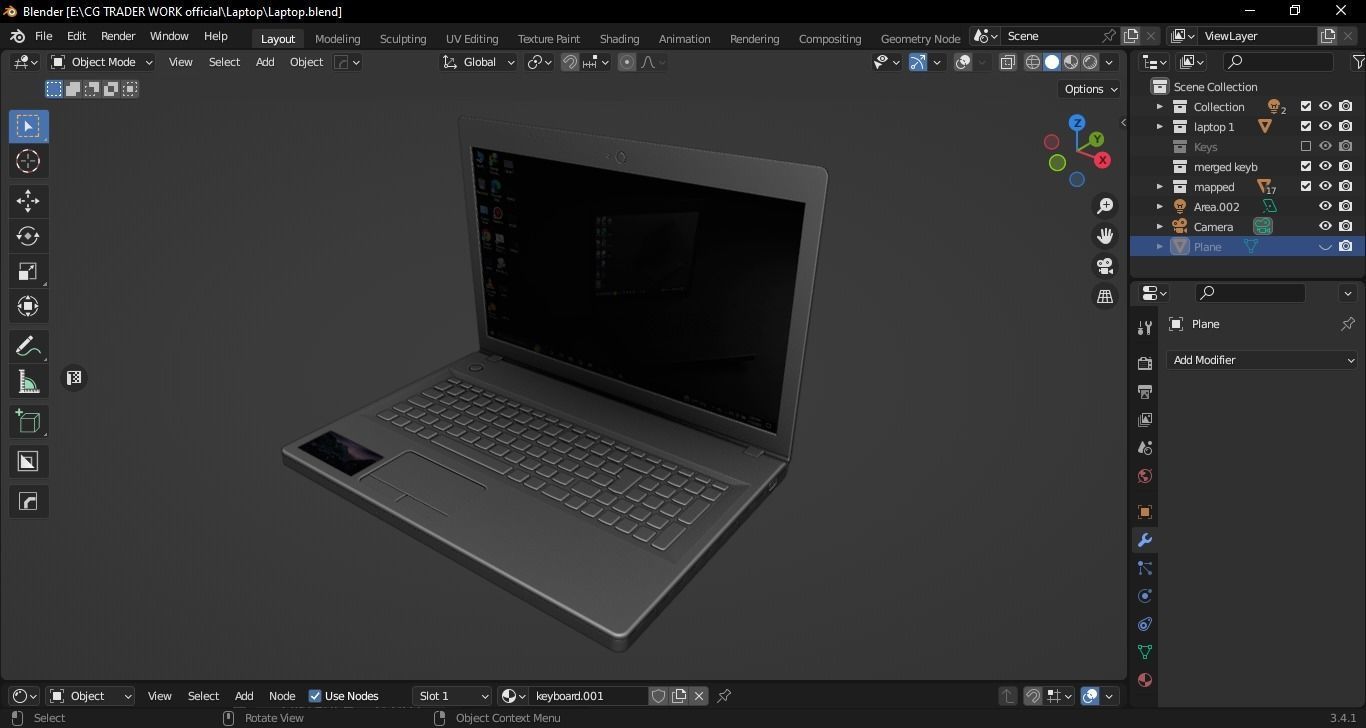 Lenovo G500 Laptop 3D model_34