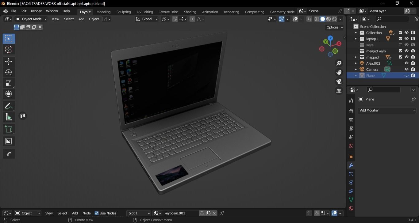Lenovo G500 Laptop 3D model_17