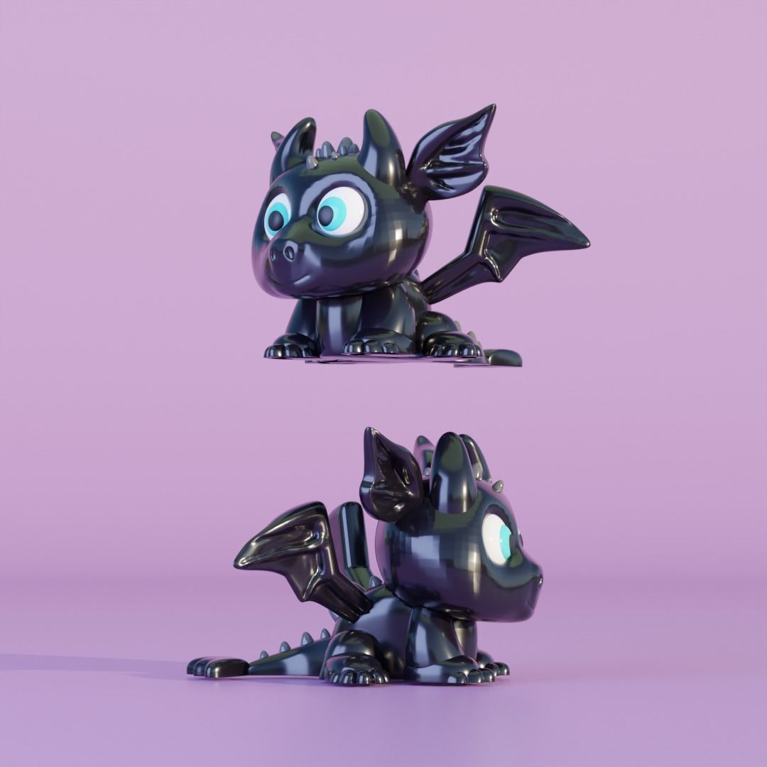 3D PRINTABLE LIGHT FURY TOOTHLESS DRAGON INSPIRED DESIGN 3D model 3D ...