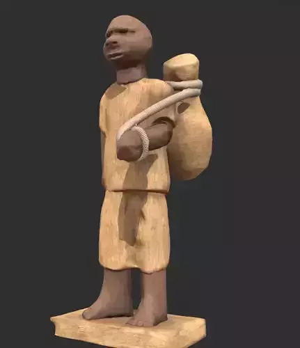African Palm Wine Tapper Free low-poly 3D model