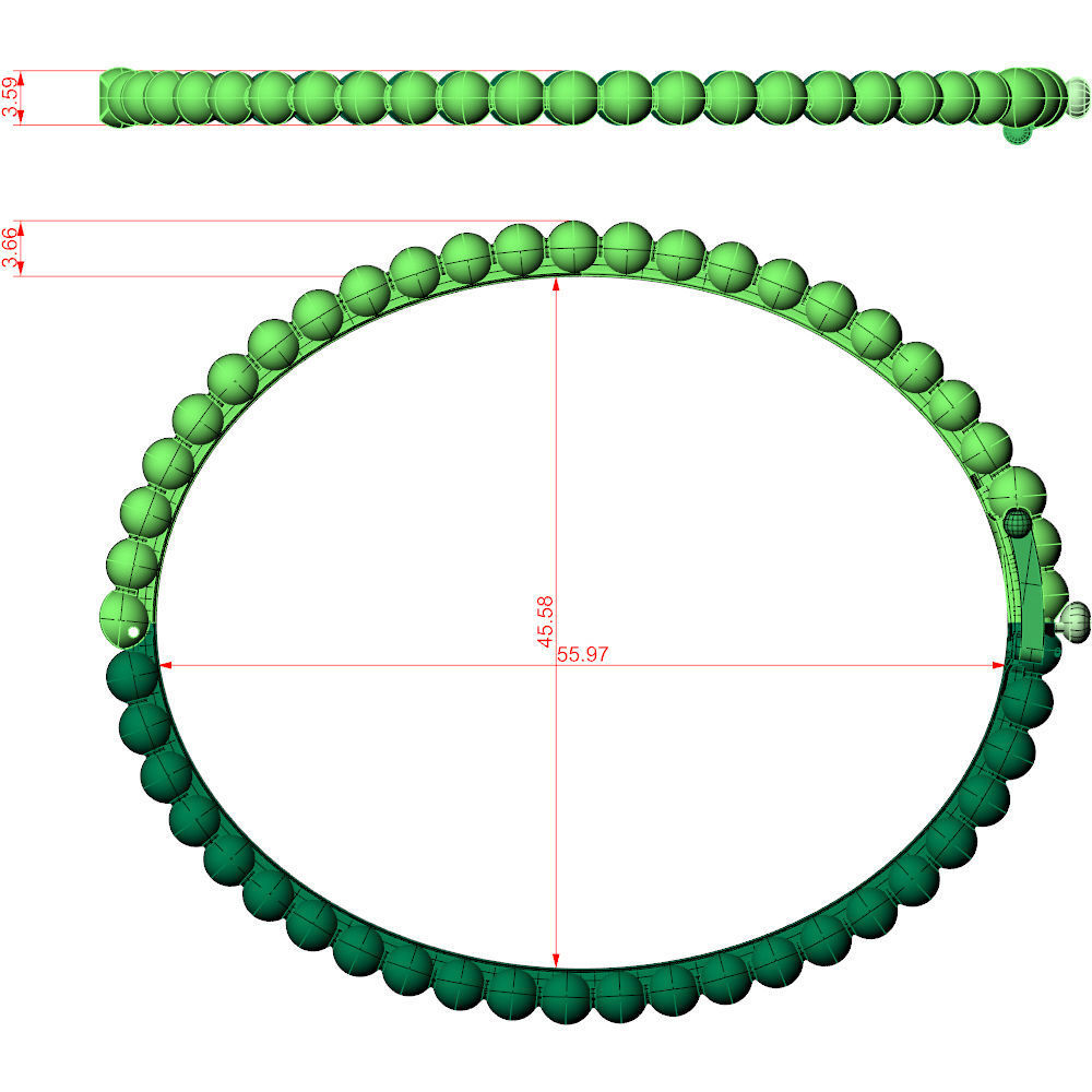 Perlee VC Bracelet 16cm 3D print model_7