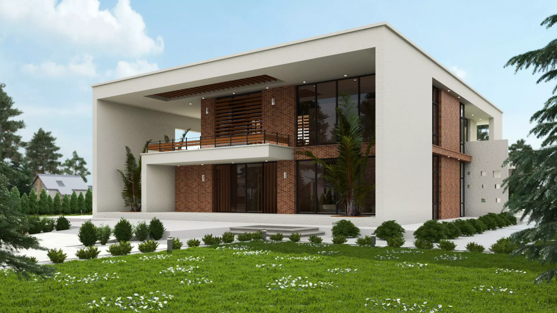 Modern Villa 3D scene environment 3D model