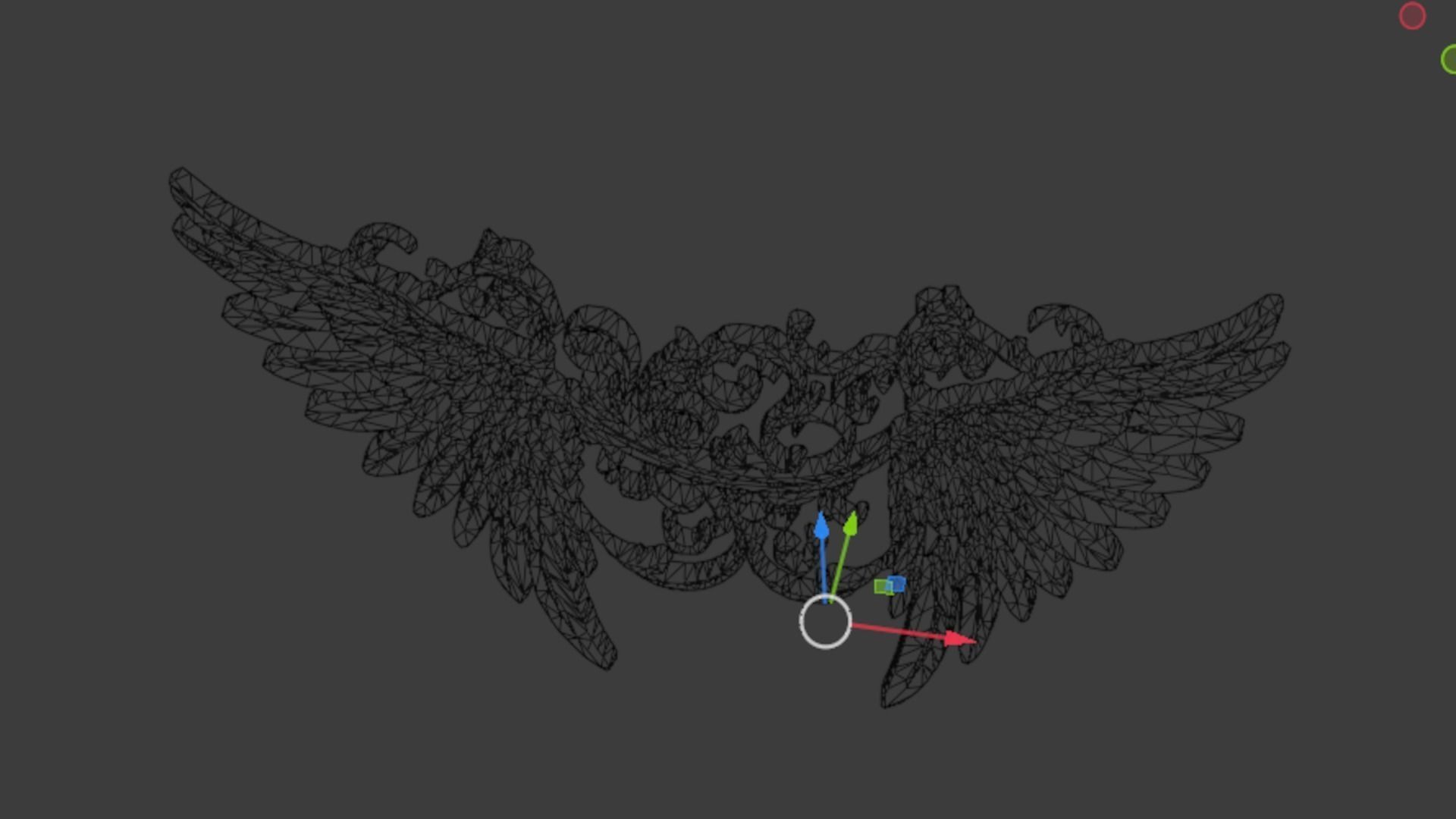 Wings Printable carved decor 08 3D model_5