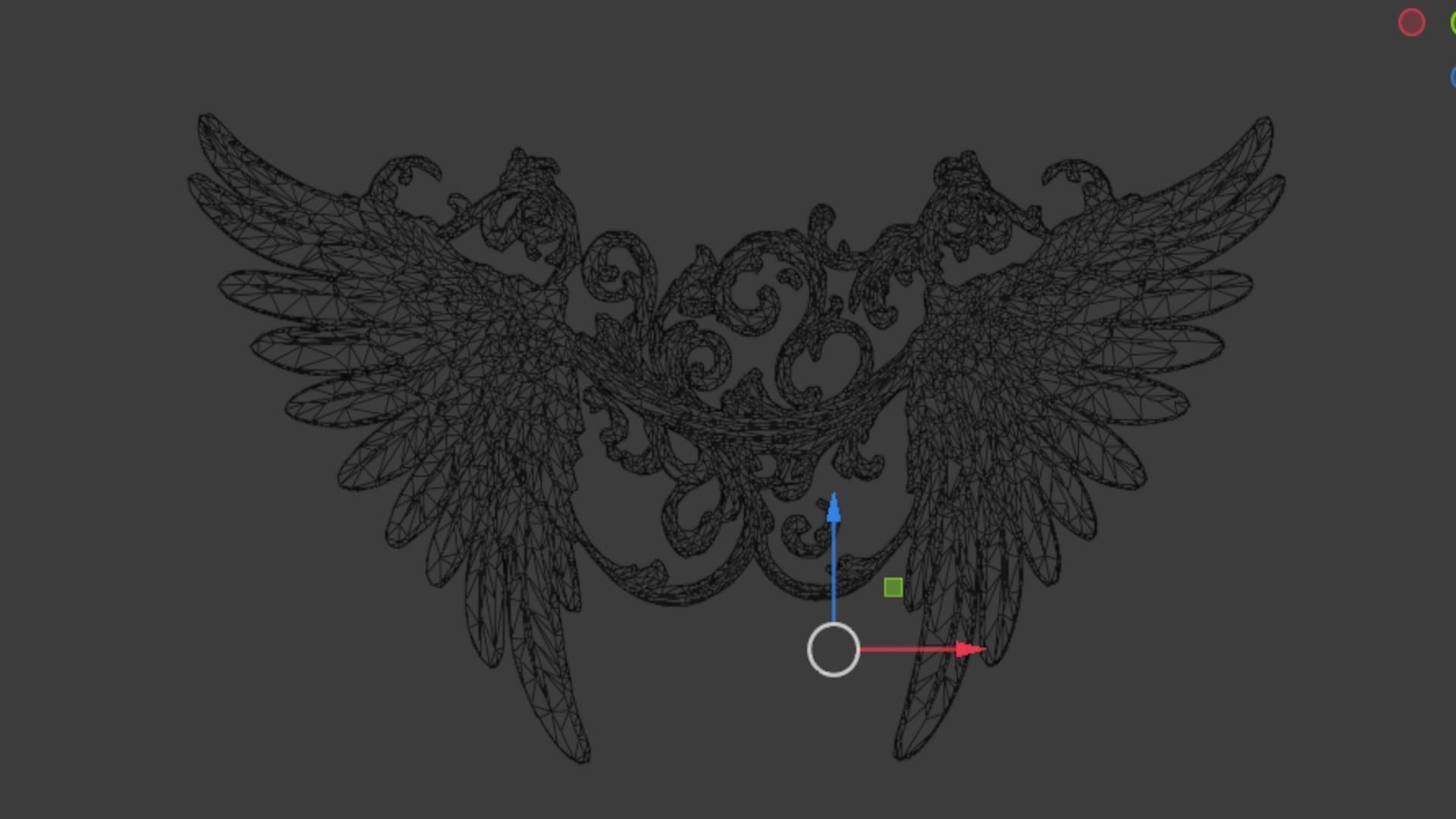 Wings Printable carved decor 08 3D model_6