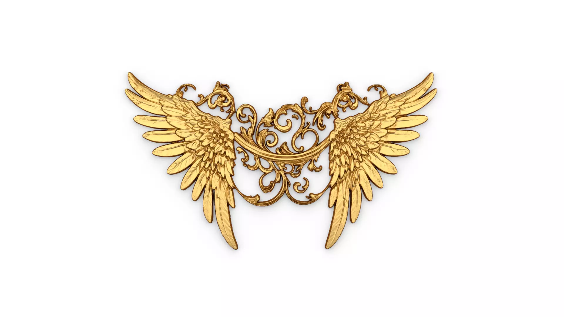 Wings Printable carved decor 08 3D model_0