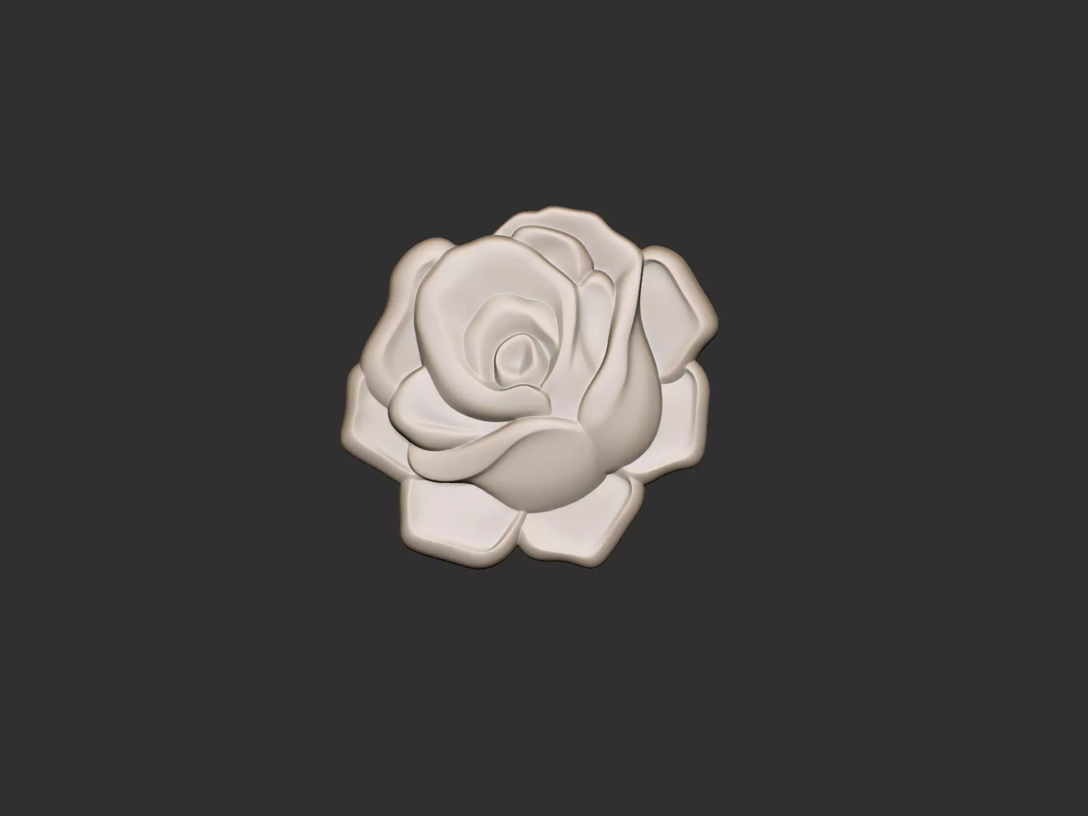 Rose bas relief 3D print model