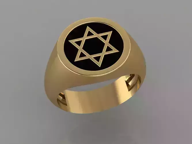 star of david ring mk0012 3D print model