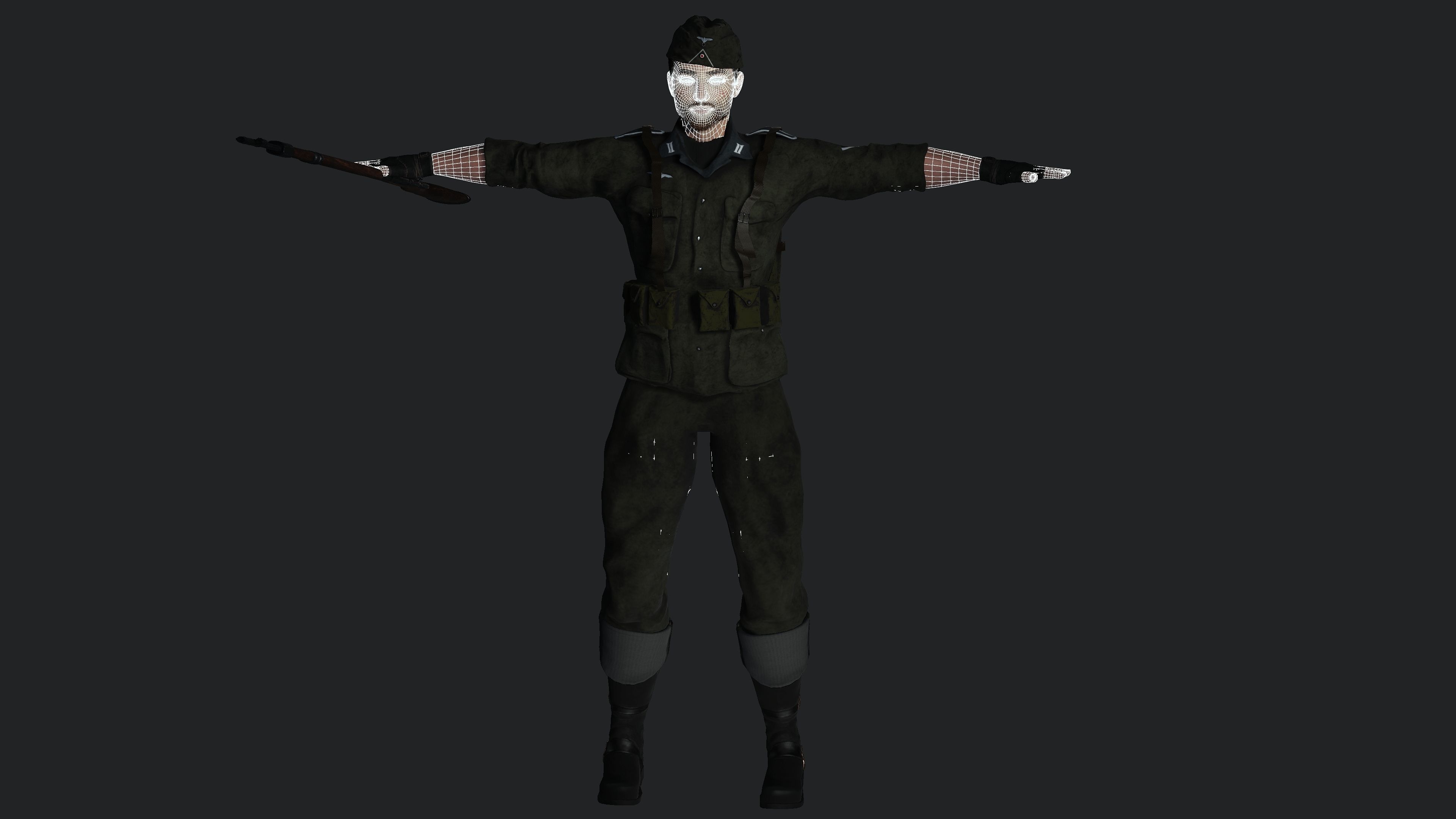 AAA 3D REALISTIC MALE CHARACTER - MILITARY ARMY OUTFIT Low-poly 3D model_16
