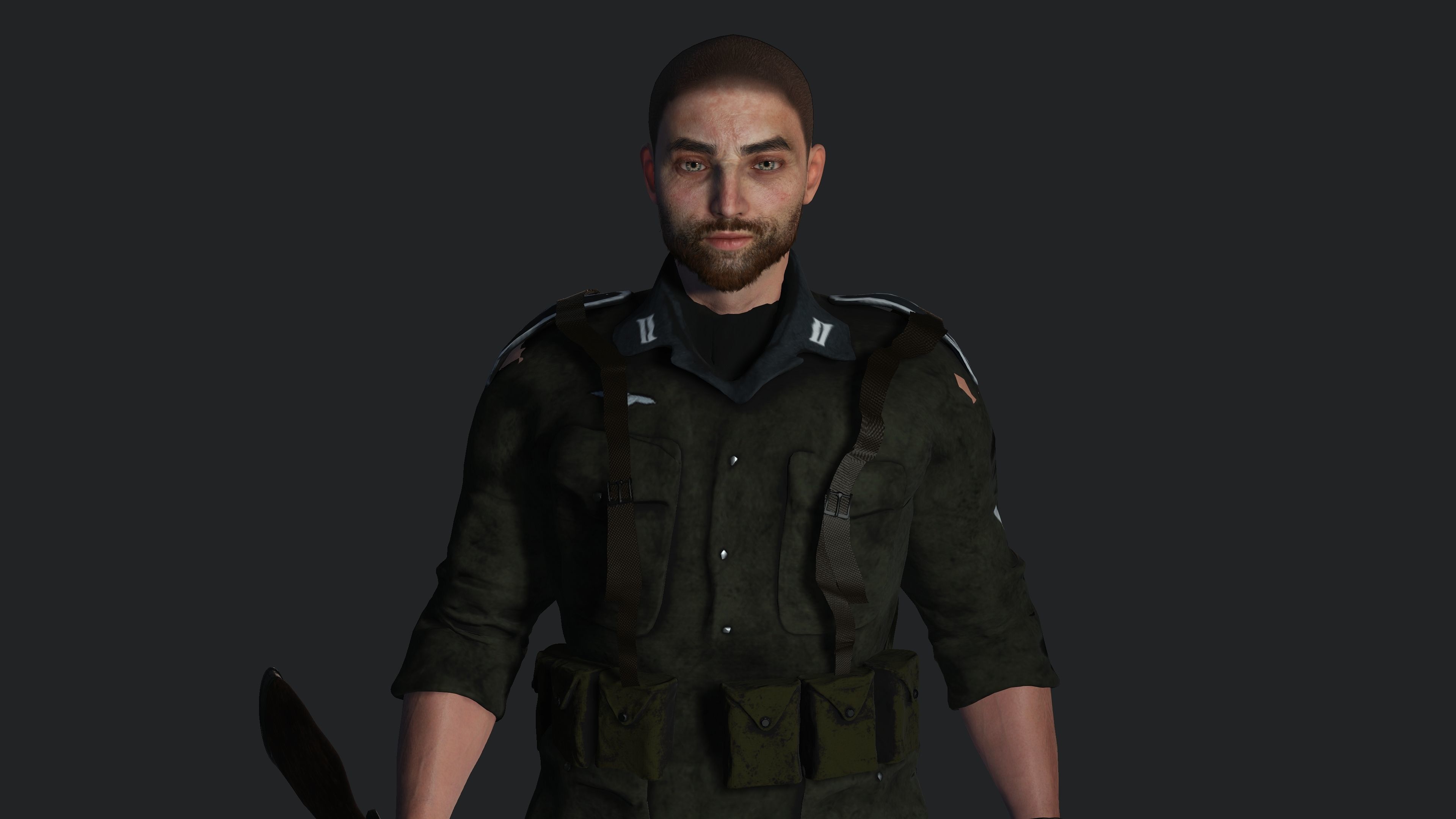 AAA 3D REALISTIC MALE CHARACTER - MILITARY ARMY OUTFIT Low-poly 3D model_12