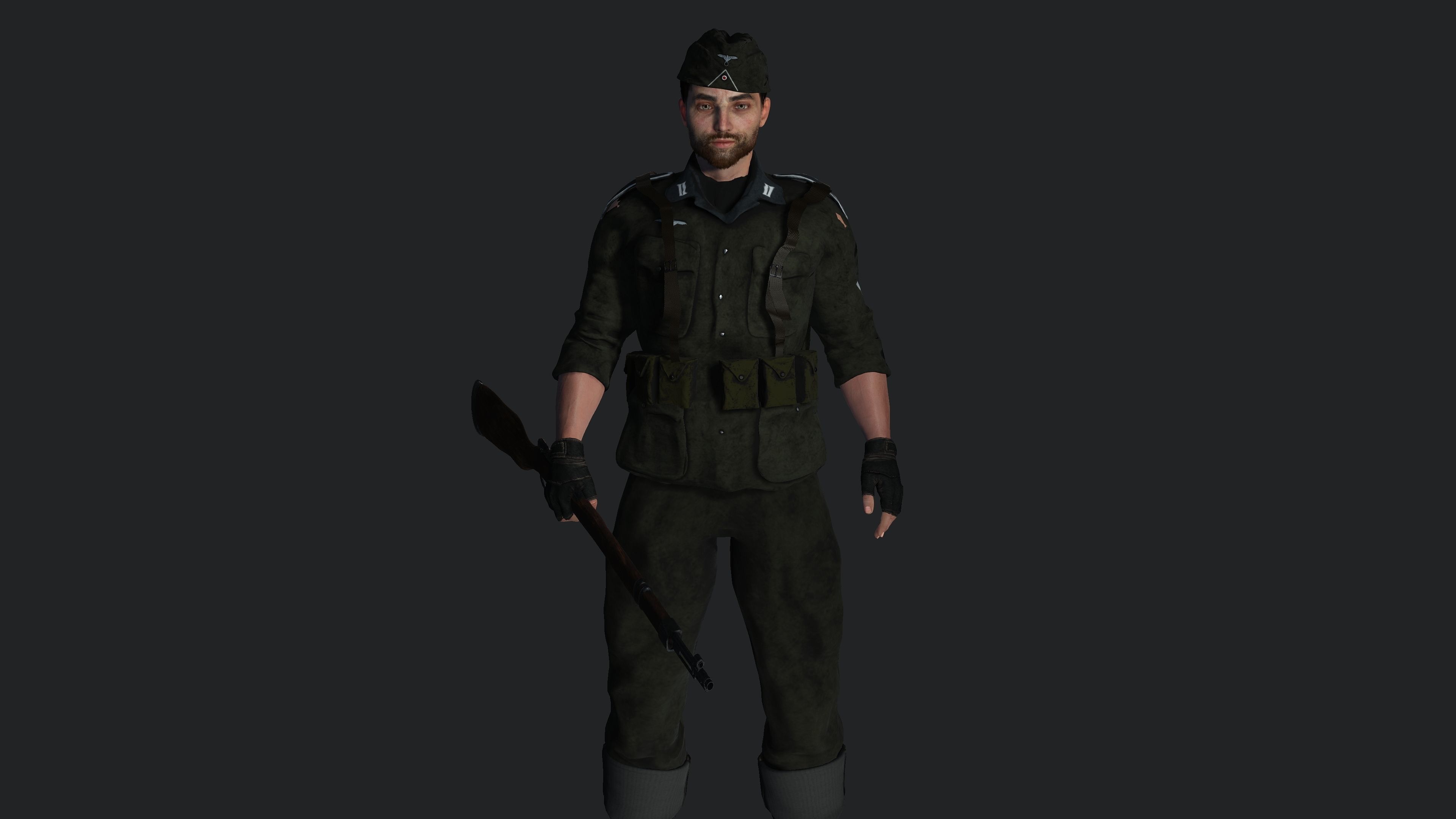 AAA 3D REALISTIC MALE CHARACTER - MILITARY ARMY OUTFIT Low-poly 3D model_2