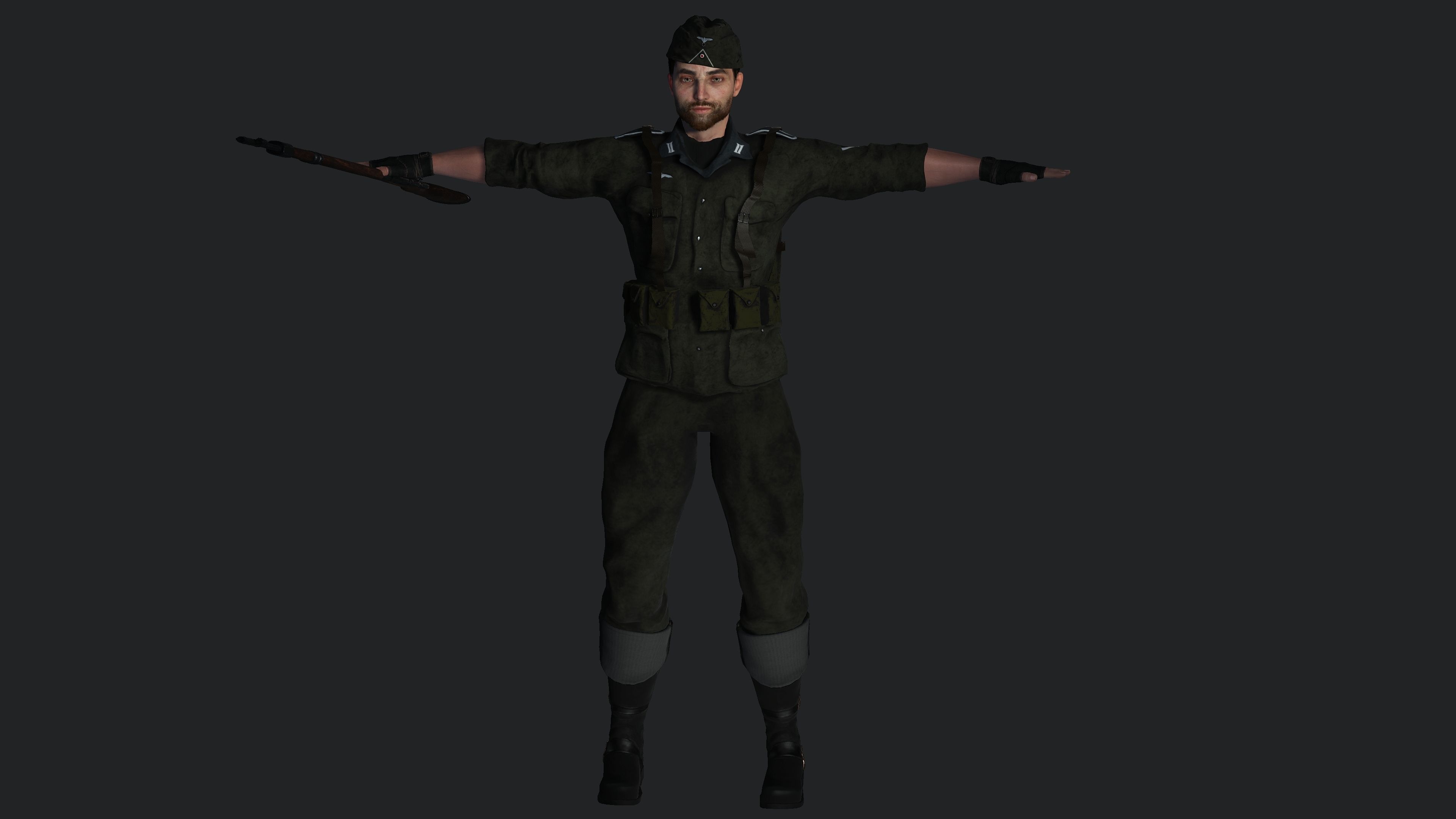 AAA 3D REALISTIC MALE CHARACTER - MILITARY ARMY OUTFIT Low-poly 3D model_14