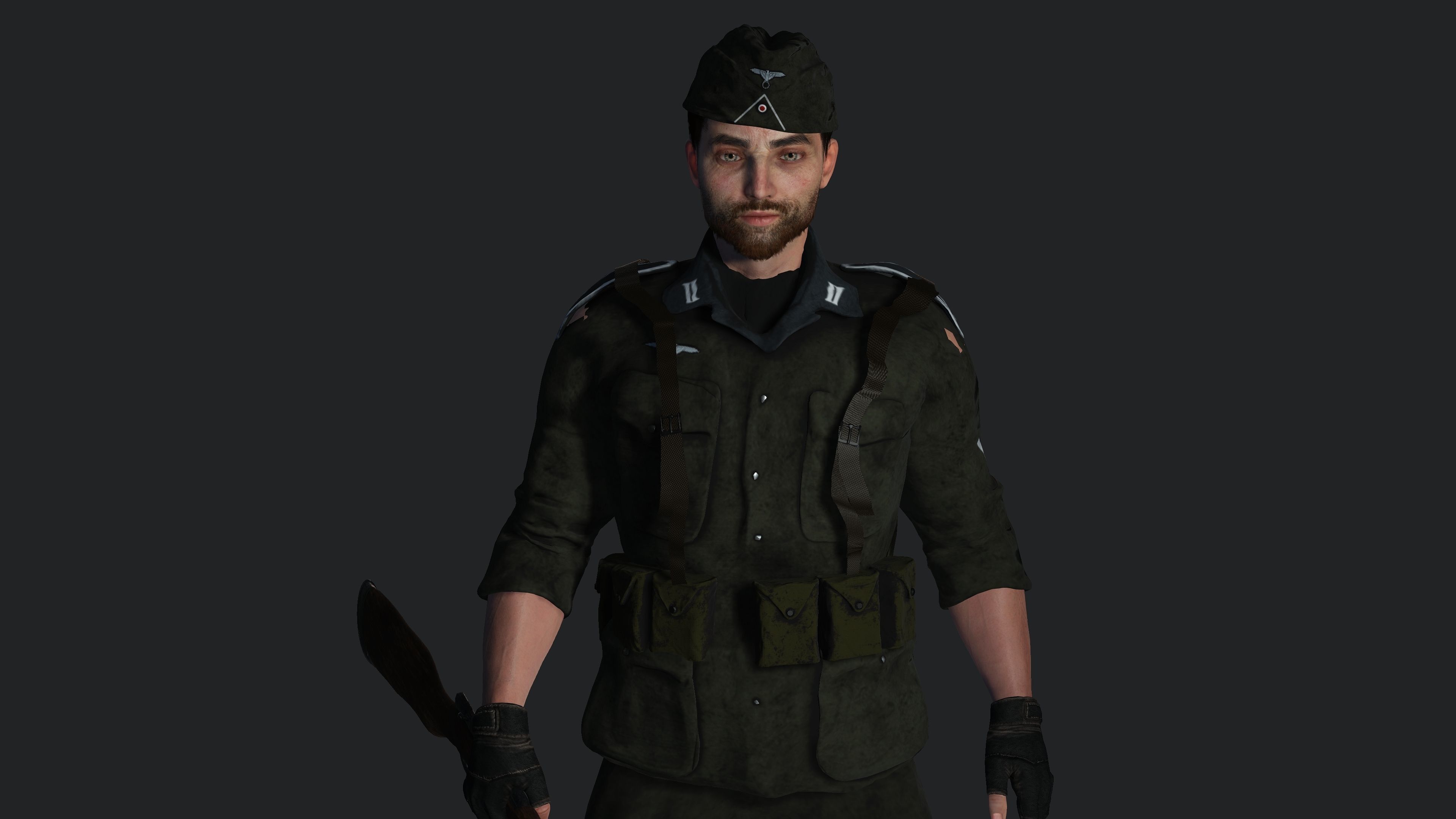 AAA 3D REALISTIC MALE CHARACTER - MILITARY ARMY OUTFIT Low-poly 3D model_5