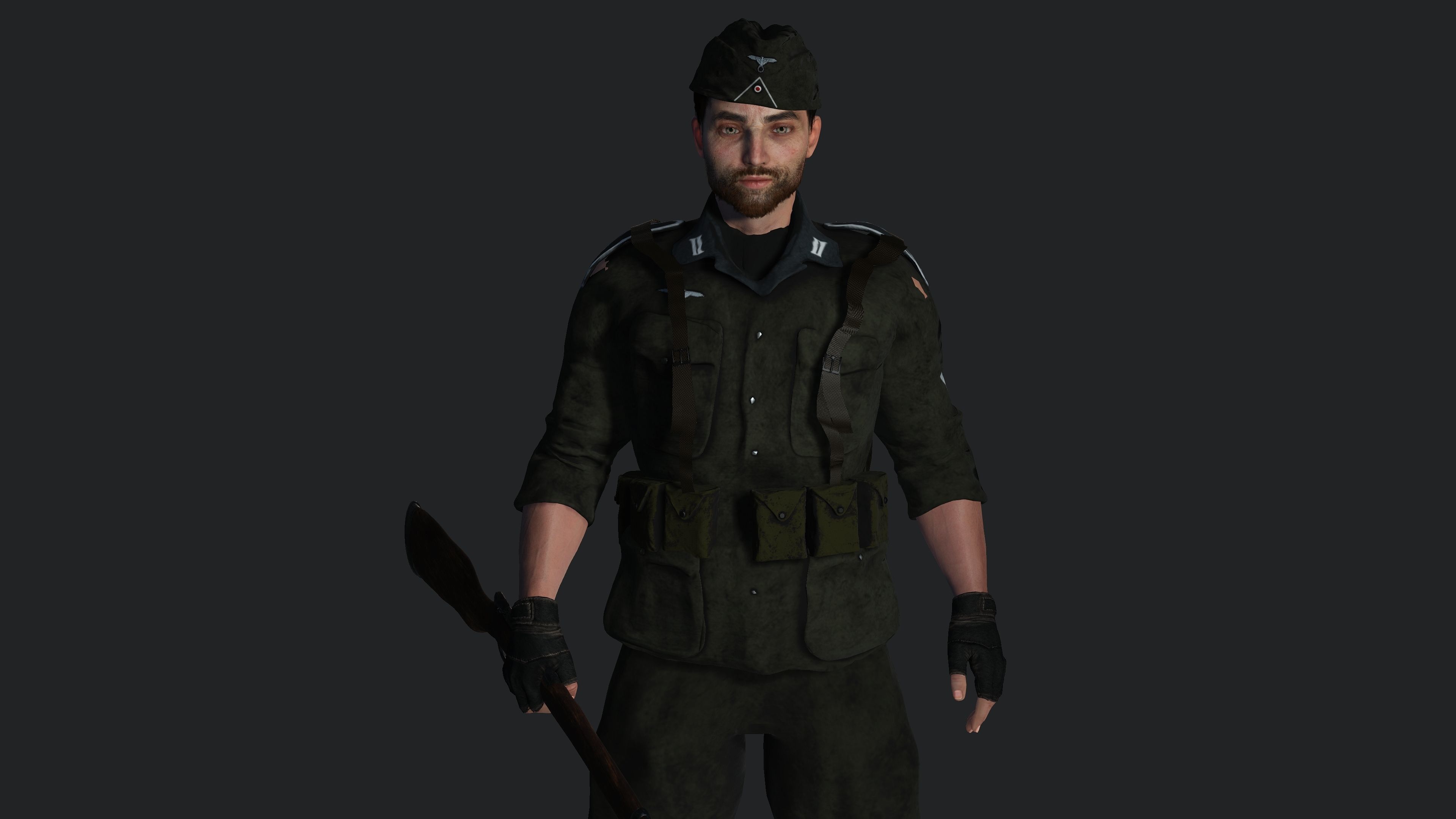 AAA 3D REALISTIC MALE CHARACTER - MILITARY ARMY OUTFIT Low-poly 3D model_4