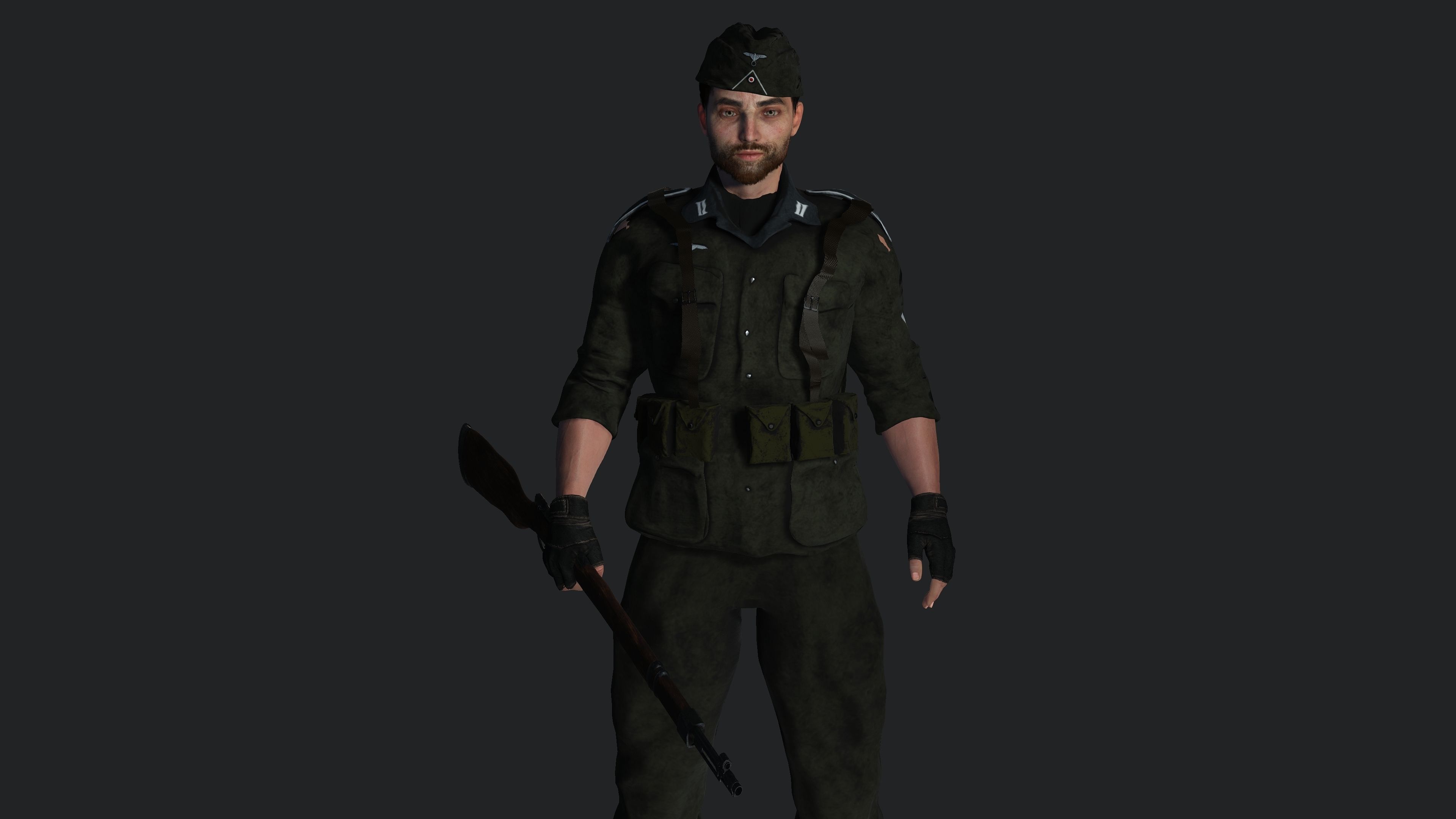 AAA 3D REALISTIC MALE CHARACTER - MILITARY ARMY OUTFIT Low-poly 3D model_3