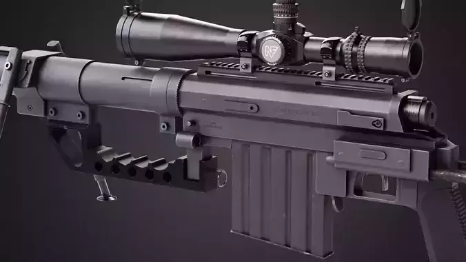 M200 Cheytac Intervention Low-poly 3D model