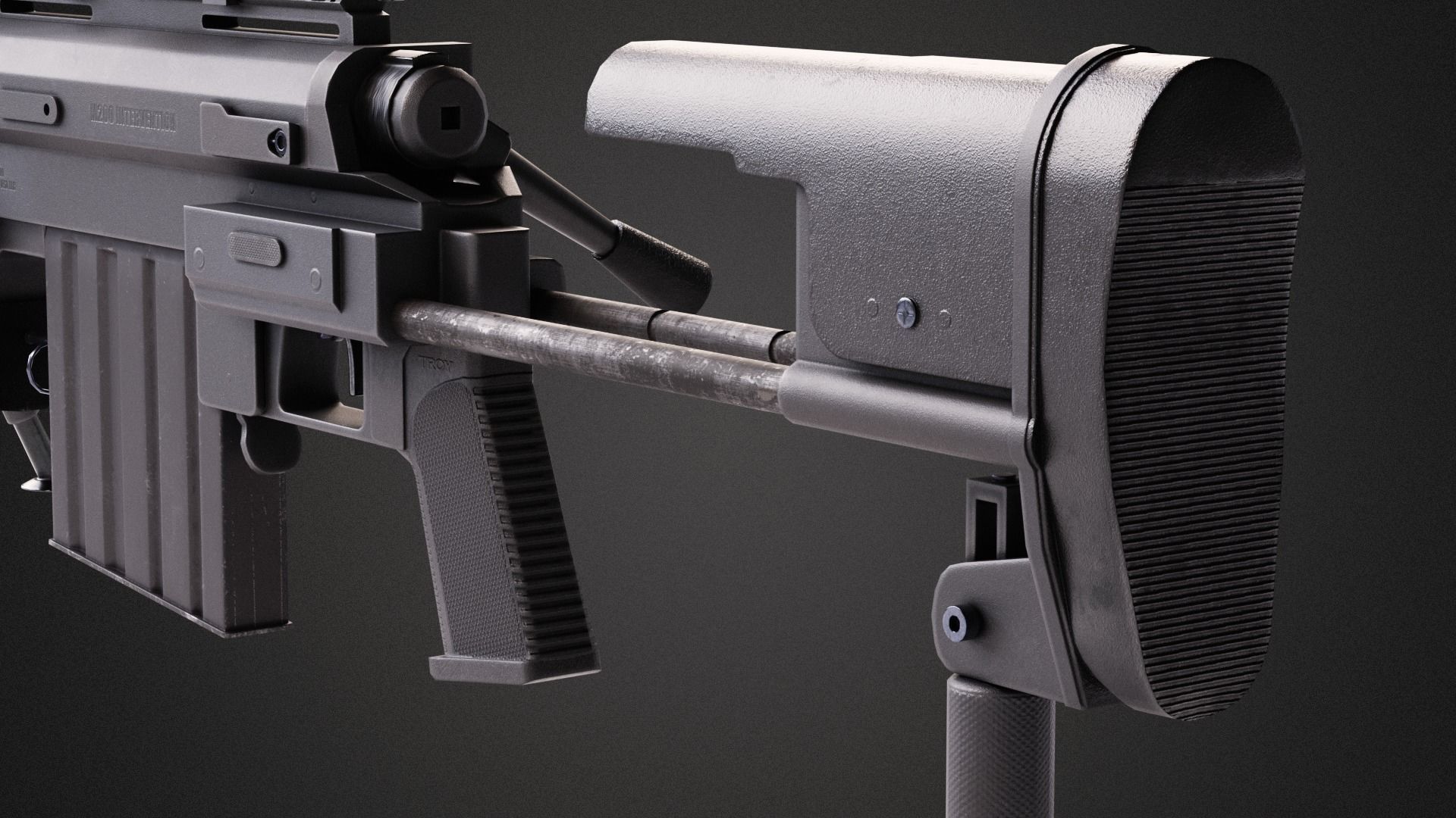 M200 Cheytac Intervention Low-poly 3D model_8