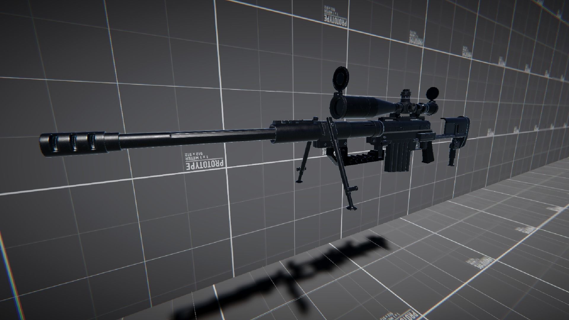 M200 Cheytac Intervention Low-poly 3D model_15