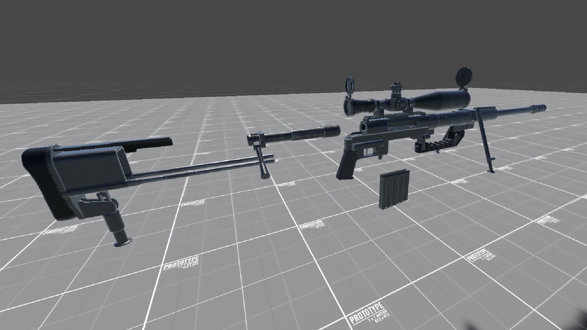 M200 Cheytac Intervention Low-poly 3D model_12
